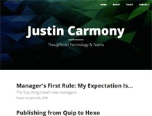 Tablet Screenshot of justincarmony.com